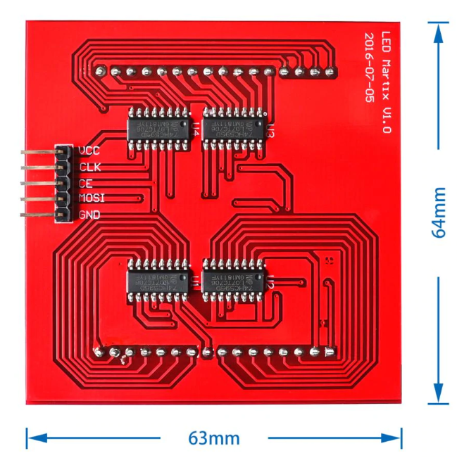 Back Side of LED Matrix Display